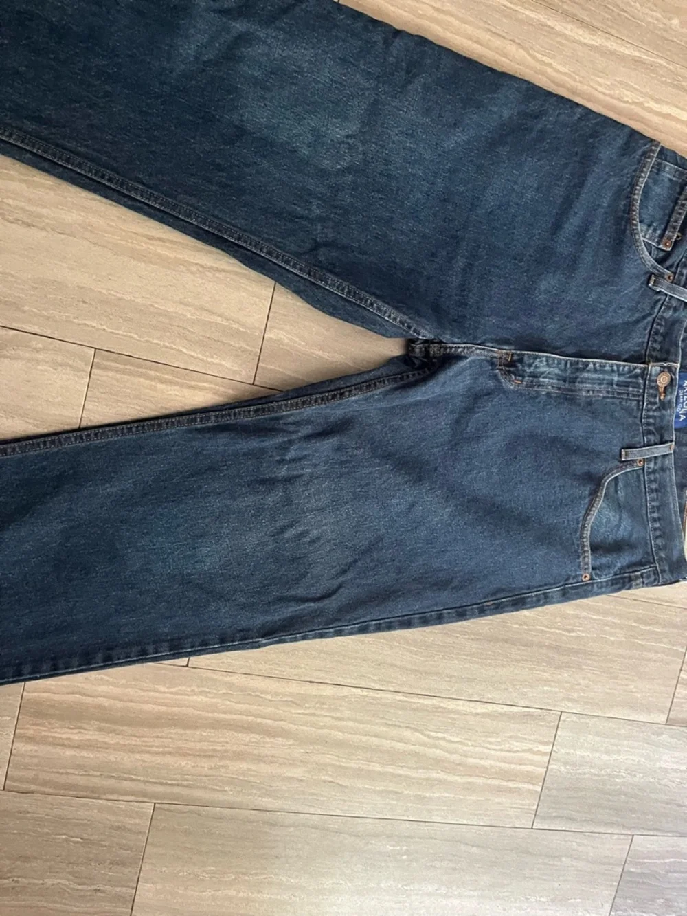 Arizona Jeans Men's 38x30 Blue Original Straight Leg Dark Wash Denim Stretch.